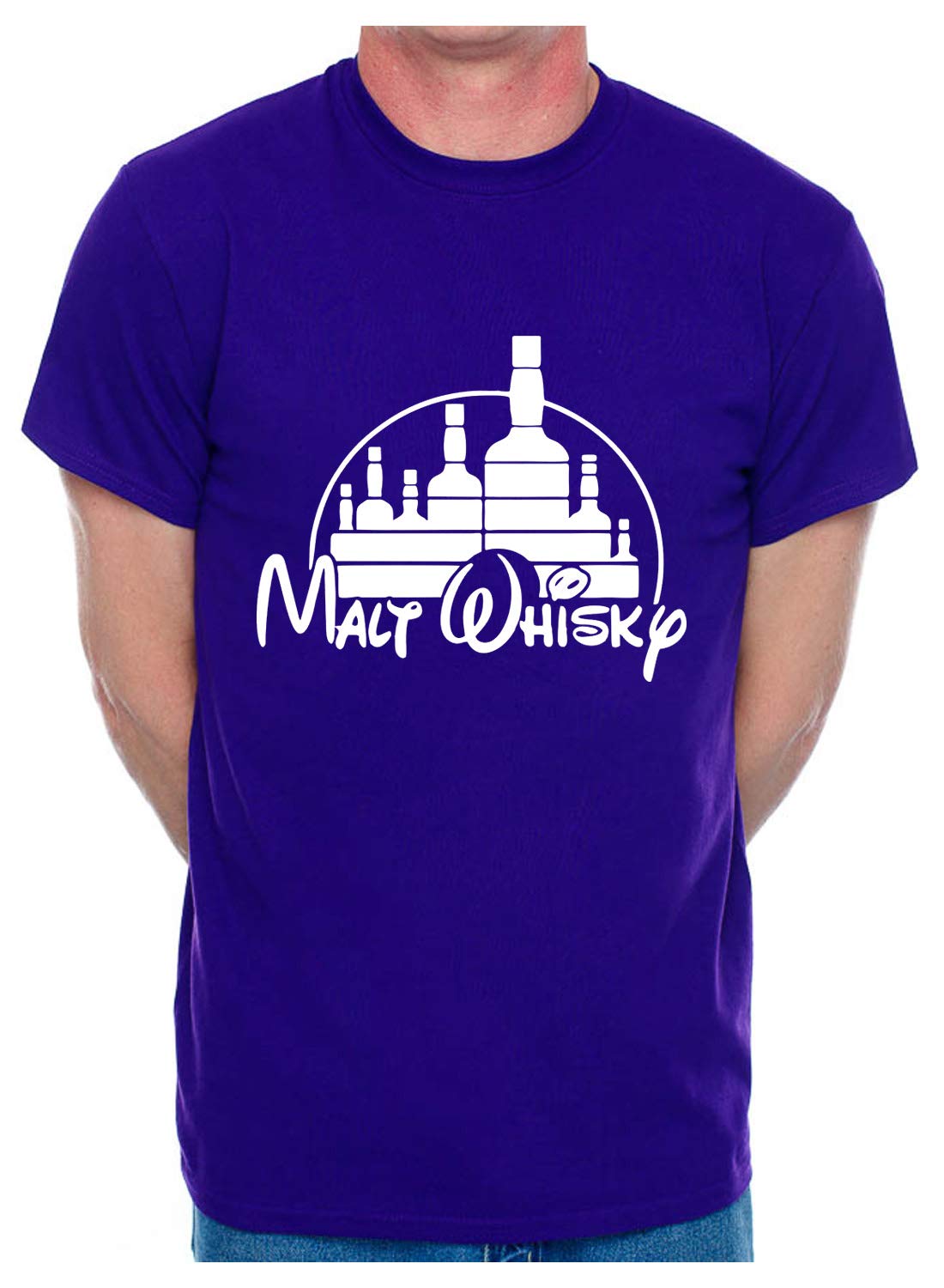 Print4U Malt Whisky Mens T-Shirt XX-Large Purple
