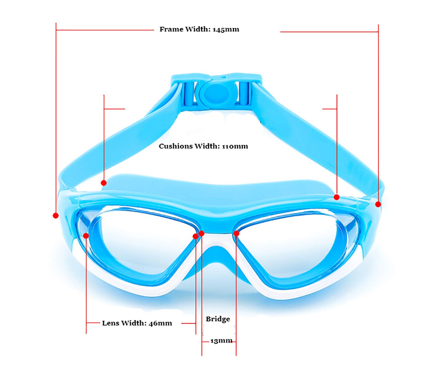 Occhialini da nuoto per bambini con montatura larga 3-15 anni, anti appannamento, protezione UV, nessuna perdita, per bambini, ragazzi, ragazze, giovani, adolescenti, concorrenza, cartoni