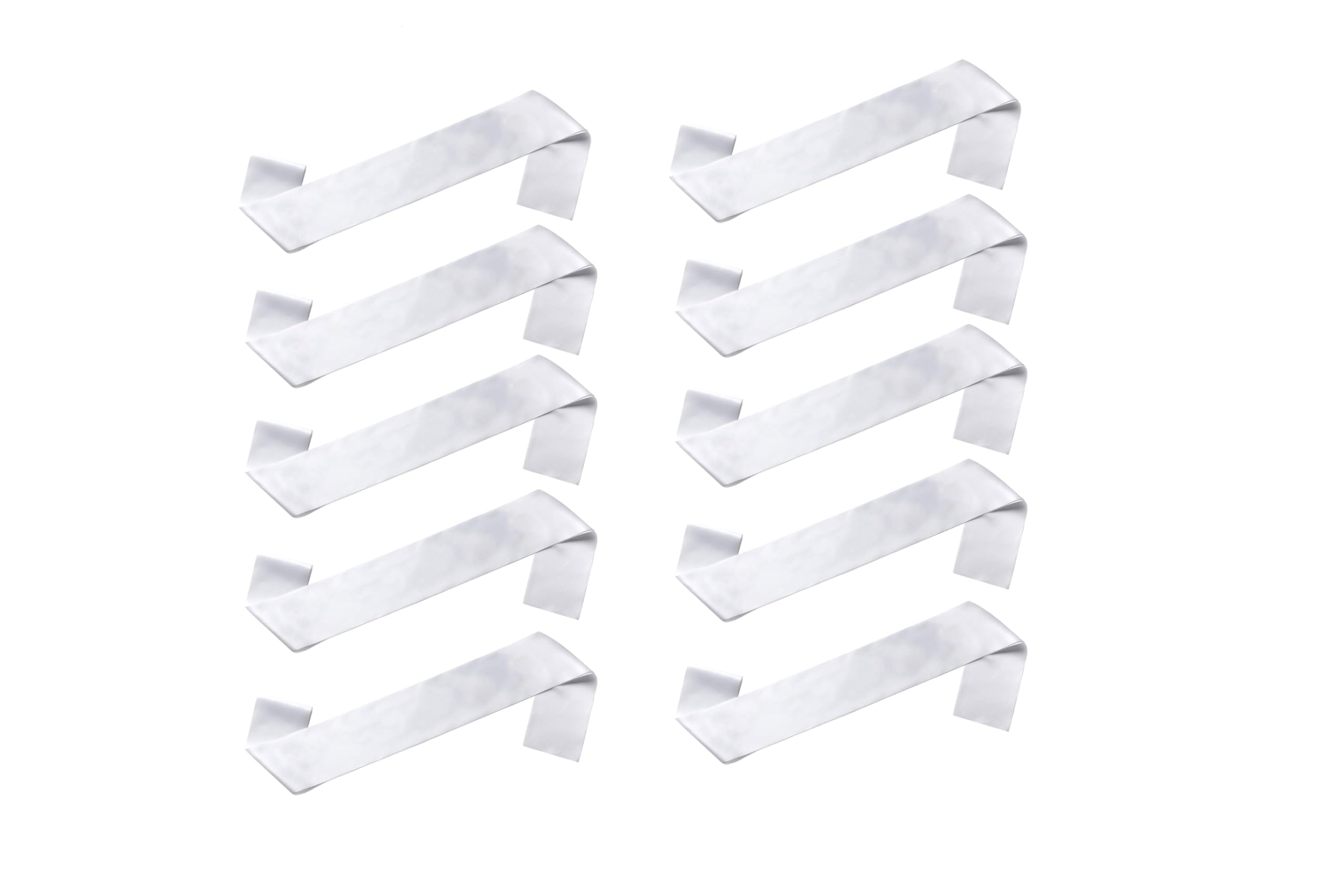Plain White Satin Ribbon 4inch Plain White sash for DIY sash Also Make scrunchies,Crafts, Gift Wrapping, Hair Bows, Wedding Party Decoration 72inch Length (Pack of 10)-image-41
