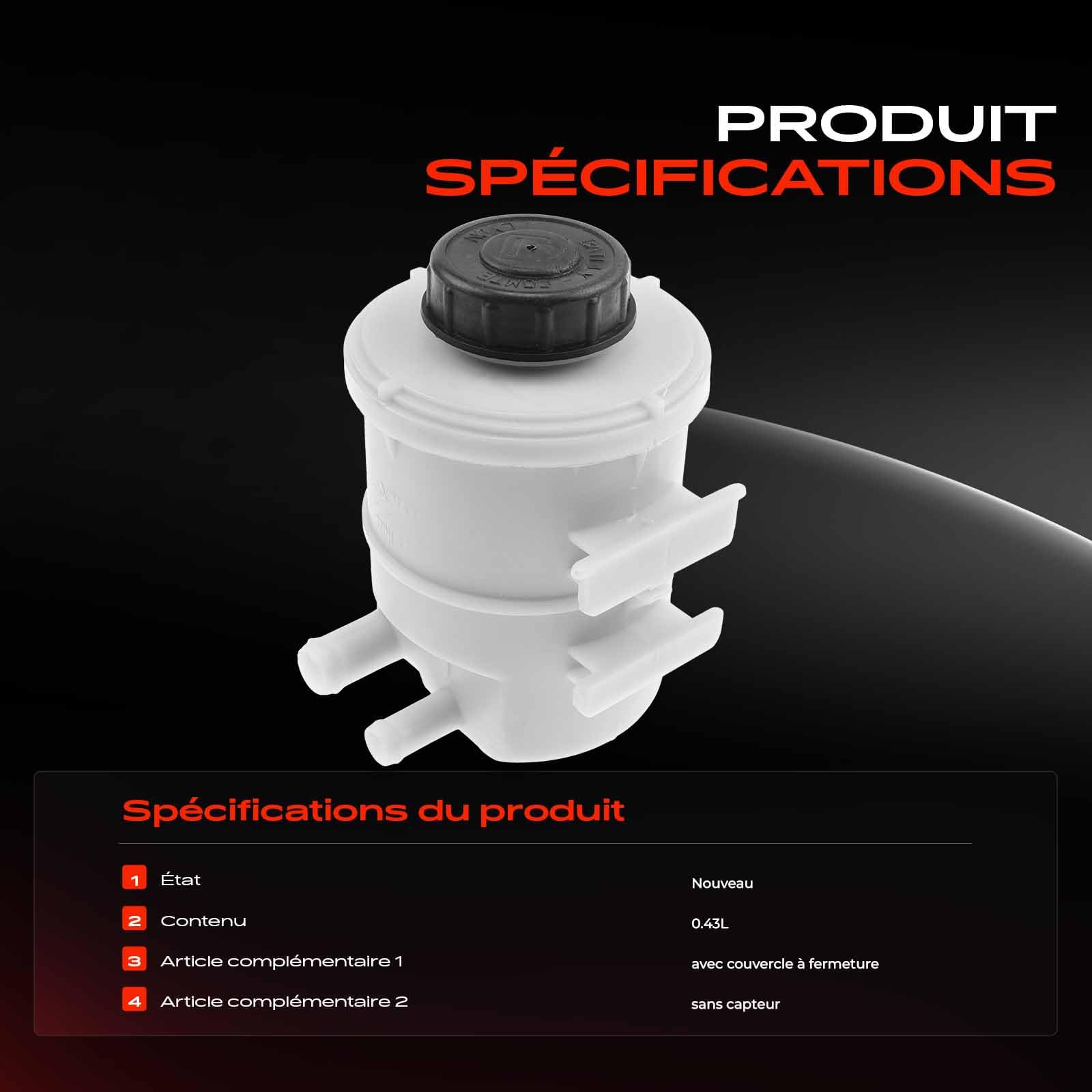 Frankberg Vase d'expansion du liquide de refroidissement 8200005185 | Compatible avec: Espace IV JK0/1