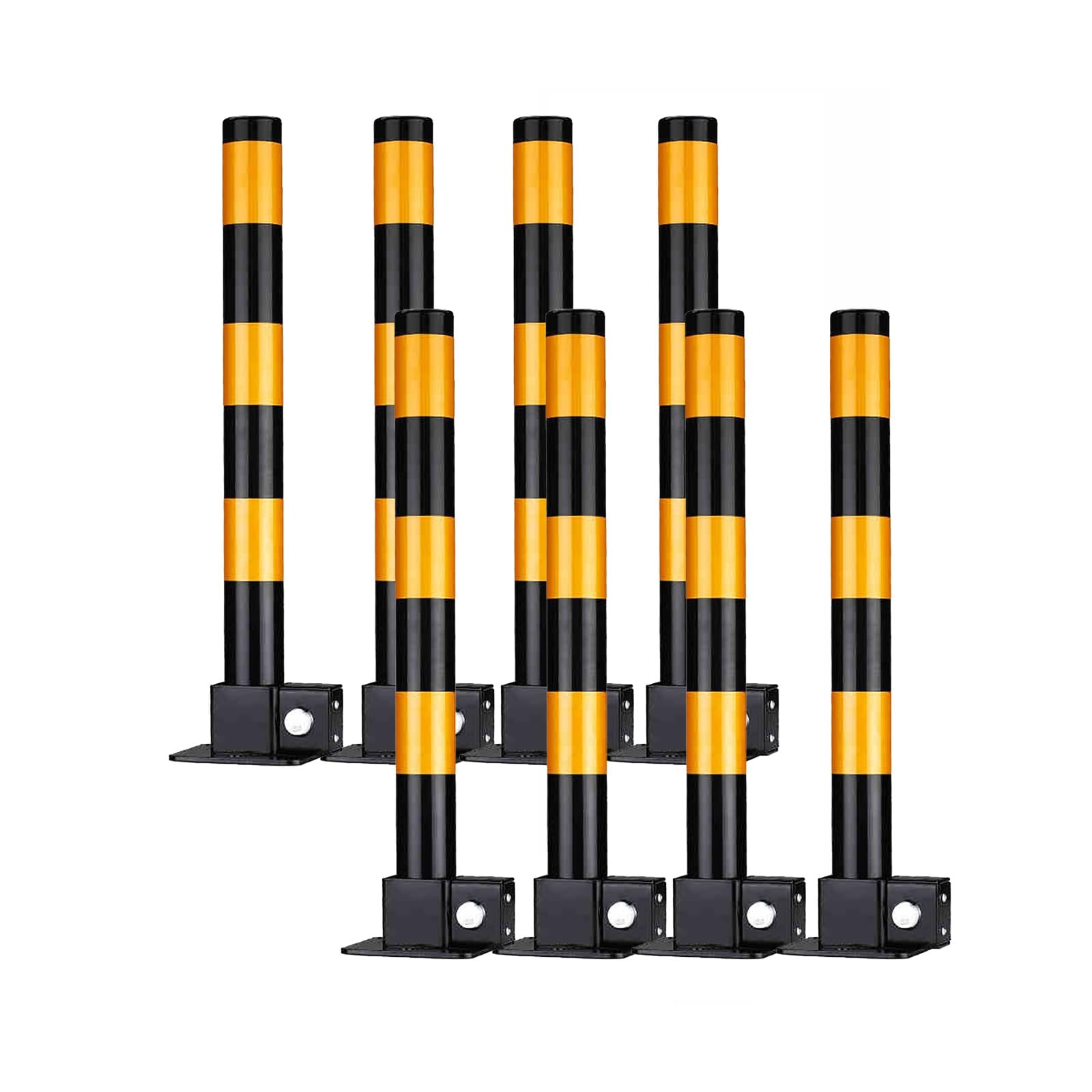 Bornes de stationnement métalliques robustes x8 pour allées