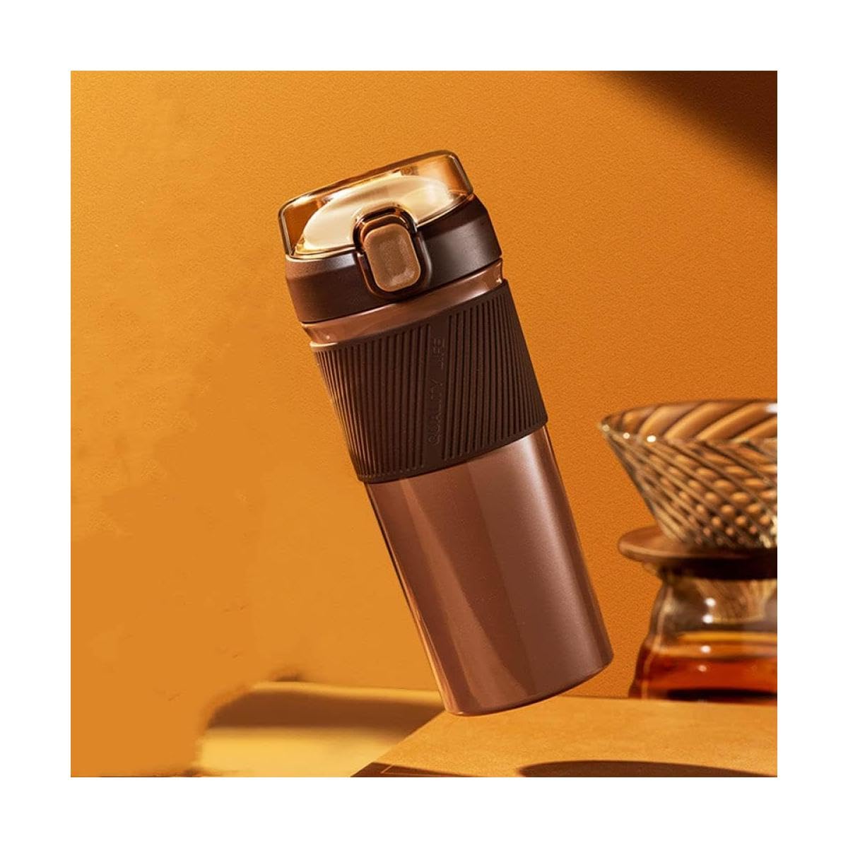 Vaso térmico de Acero Inoxidable 316 de 480 ml, Taza térmica portátil y Reutilizable para café frío/Caliente