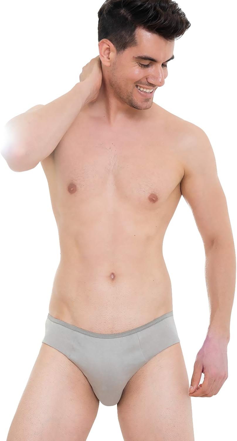 KAYIZU Men's Disposable Cotton Briefs Underwear for Travel and