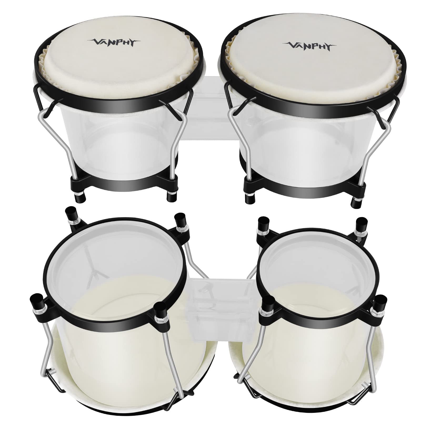 VANPHY Bongo Drum Set For Beginners, Natural Adult Bongos