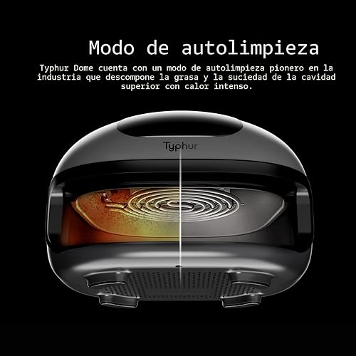 Miniatura 10 de Typhur Dome 2 AI - Freidora de aire extra grande mejorada con IA, con flujo de aire superior, freidora digital inteligente autolimpiante con cesta