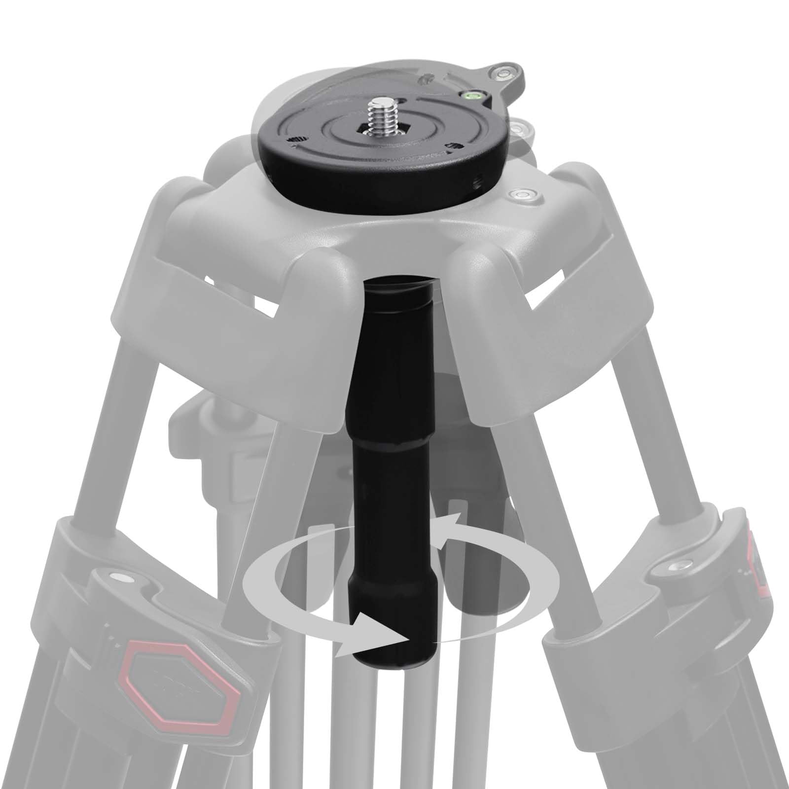 Adapter do miski 75 mm, metalowy konwerter do montażu płaskiego do miski z poziomicą bąbelkową i śrubami 1 cm do głowicy płynu statywu (długi)
