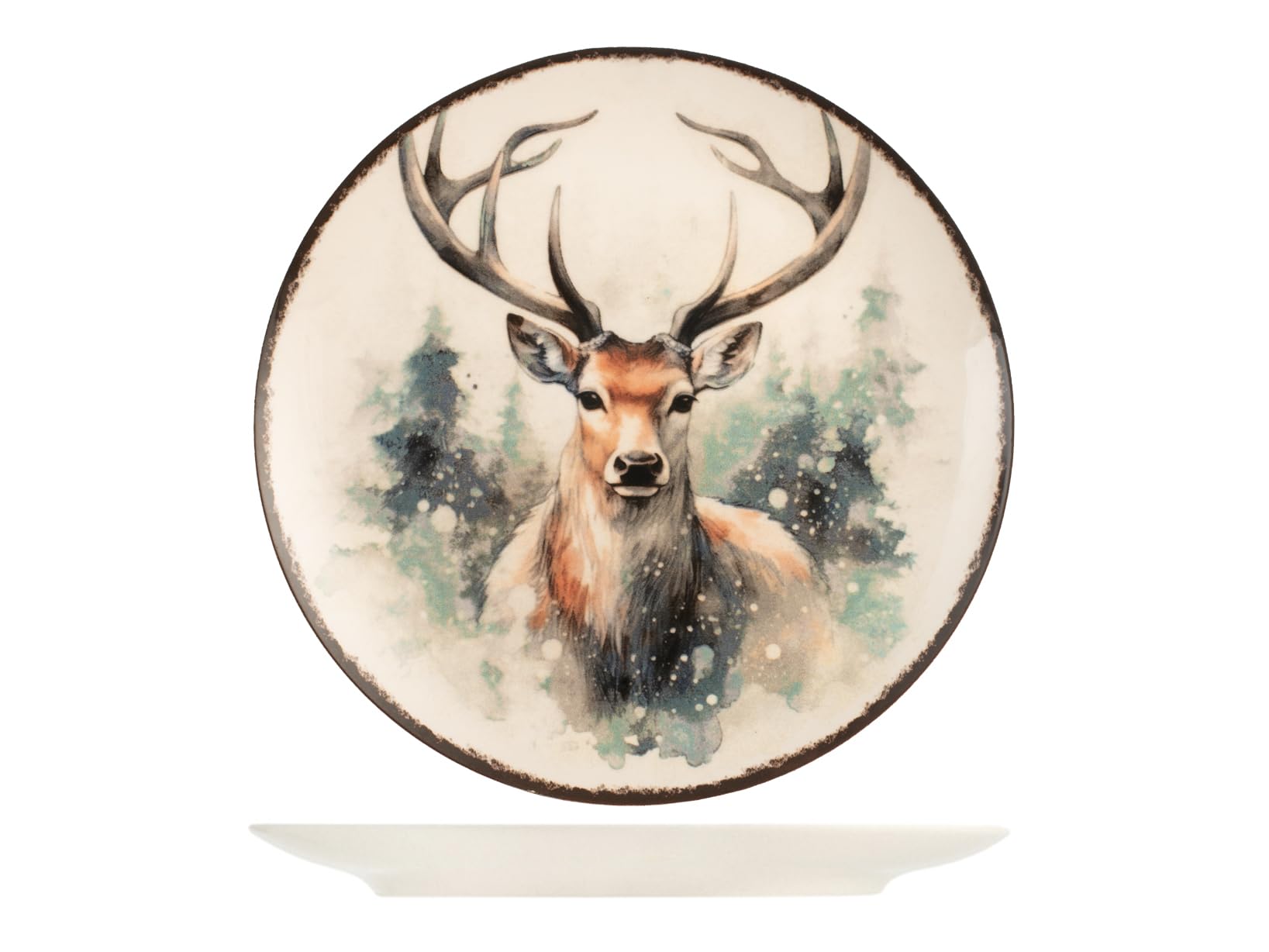 H&H Servizio Tavola Natalizio 18 Pezzi Alaska, Bianco