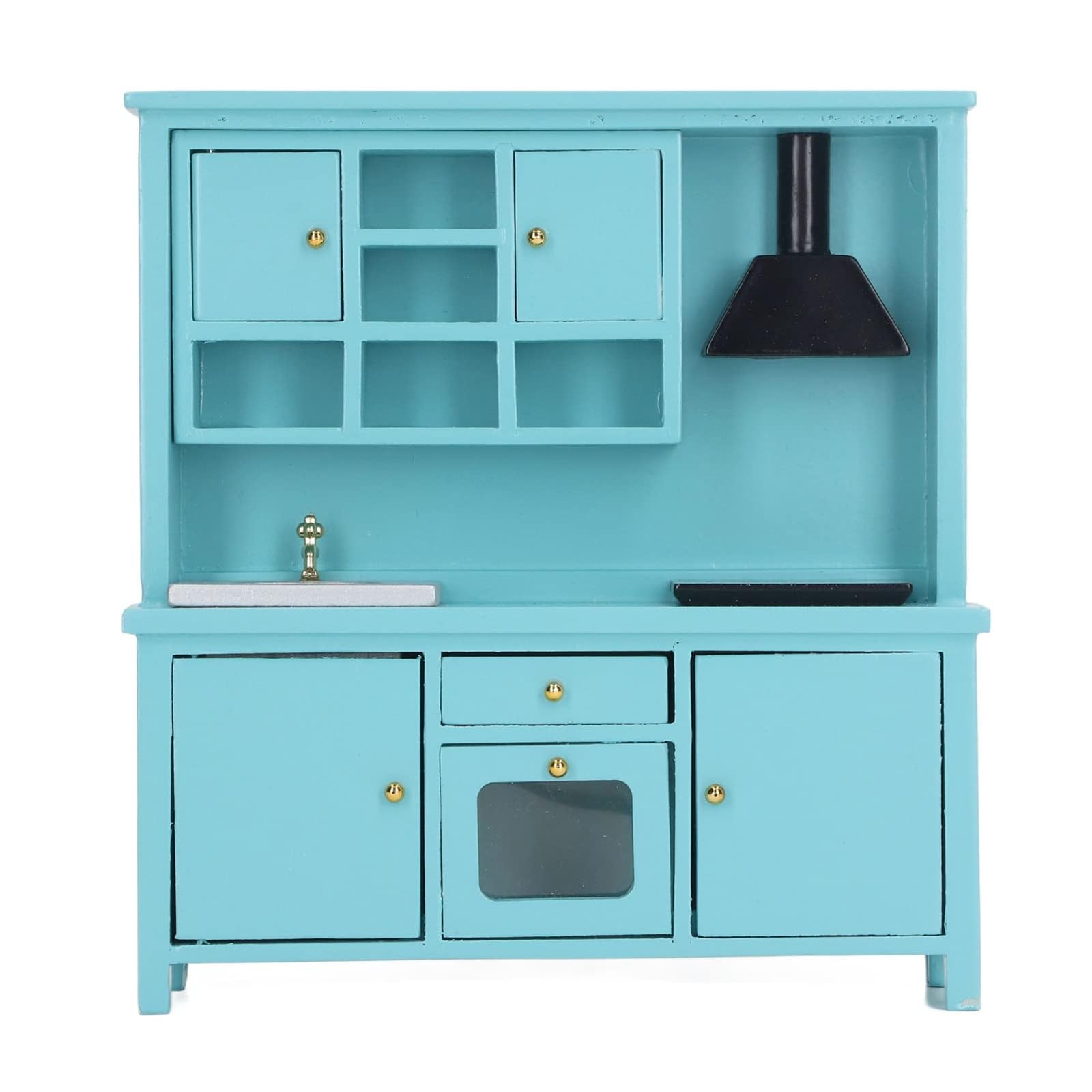 Armadio da cucina Armadietti Mobili in miniatura Modello Case Bambole Accessori da cucina Realistico Playset 1: 12 Case delle bambole in legno Accessori