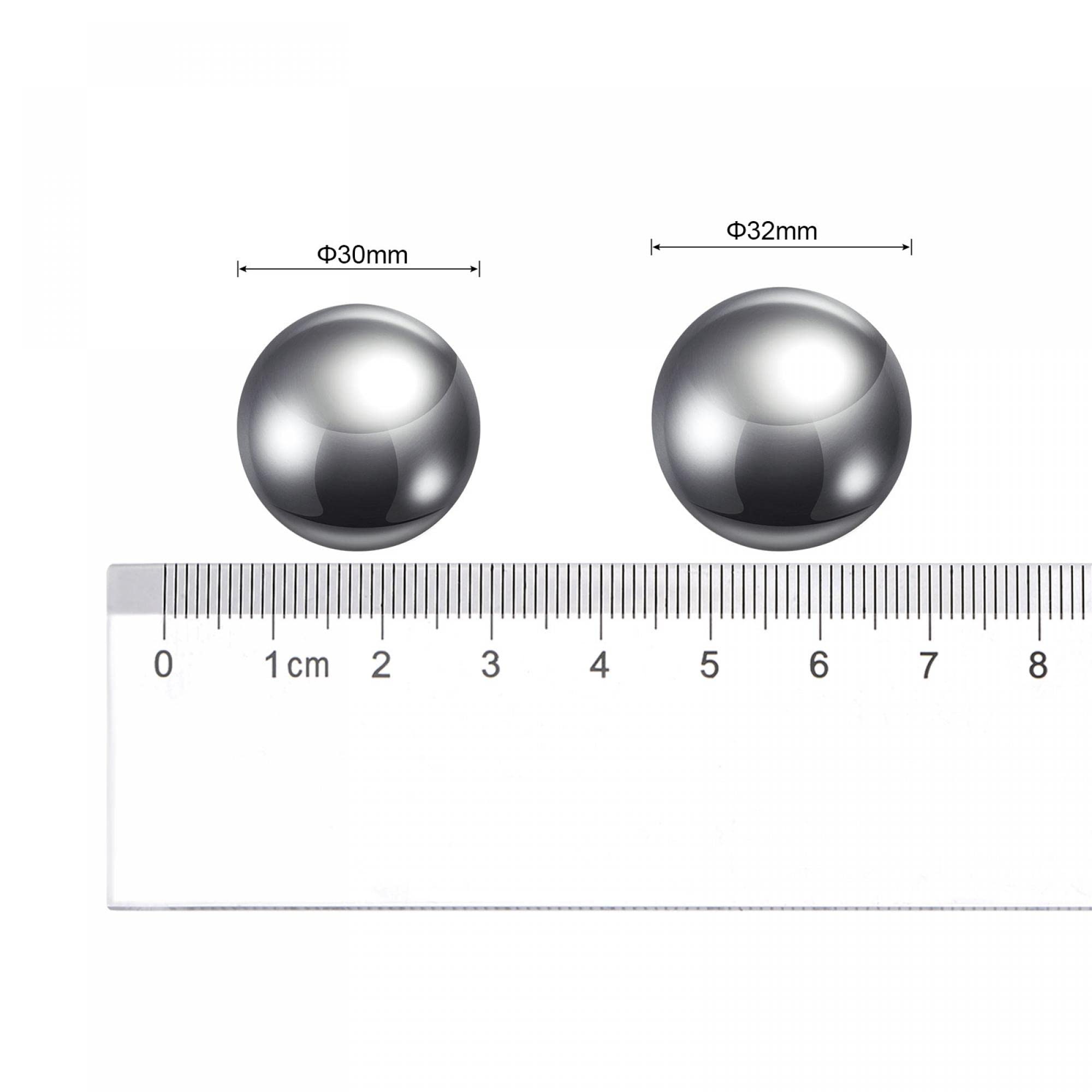 sourcing map 5Pcs 30mm Carbone Acier Roulement Billes Précision Poli