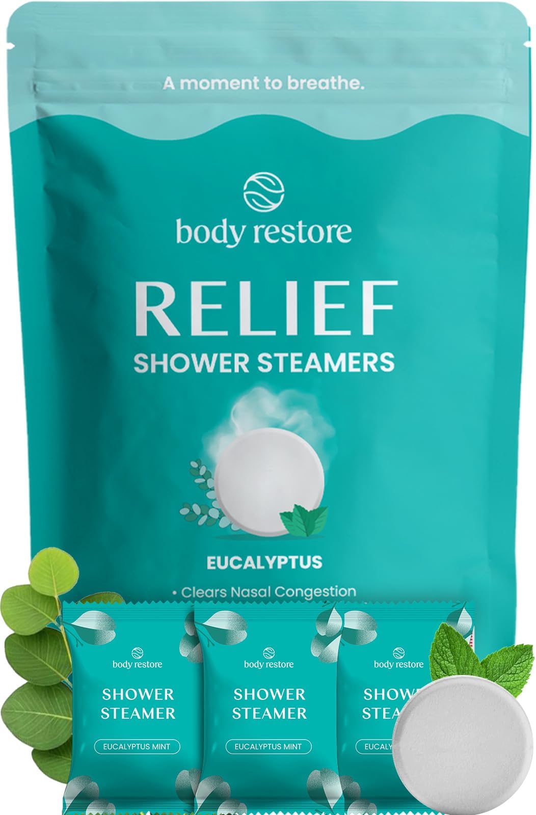 Body Restore Shower Steamers Aromatherapy 15 Pack โ Fathers Day Gift for Dad, Luxury Spa Gift for Men, Stress Relief & Relaxation Self Care โ Premium Eucalyptus Essential Oil Tablets