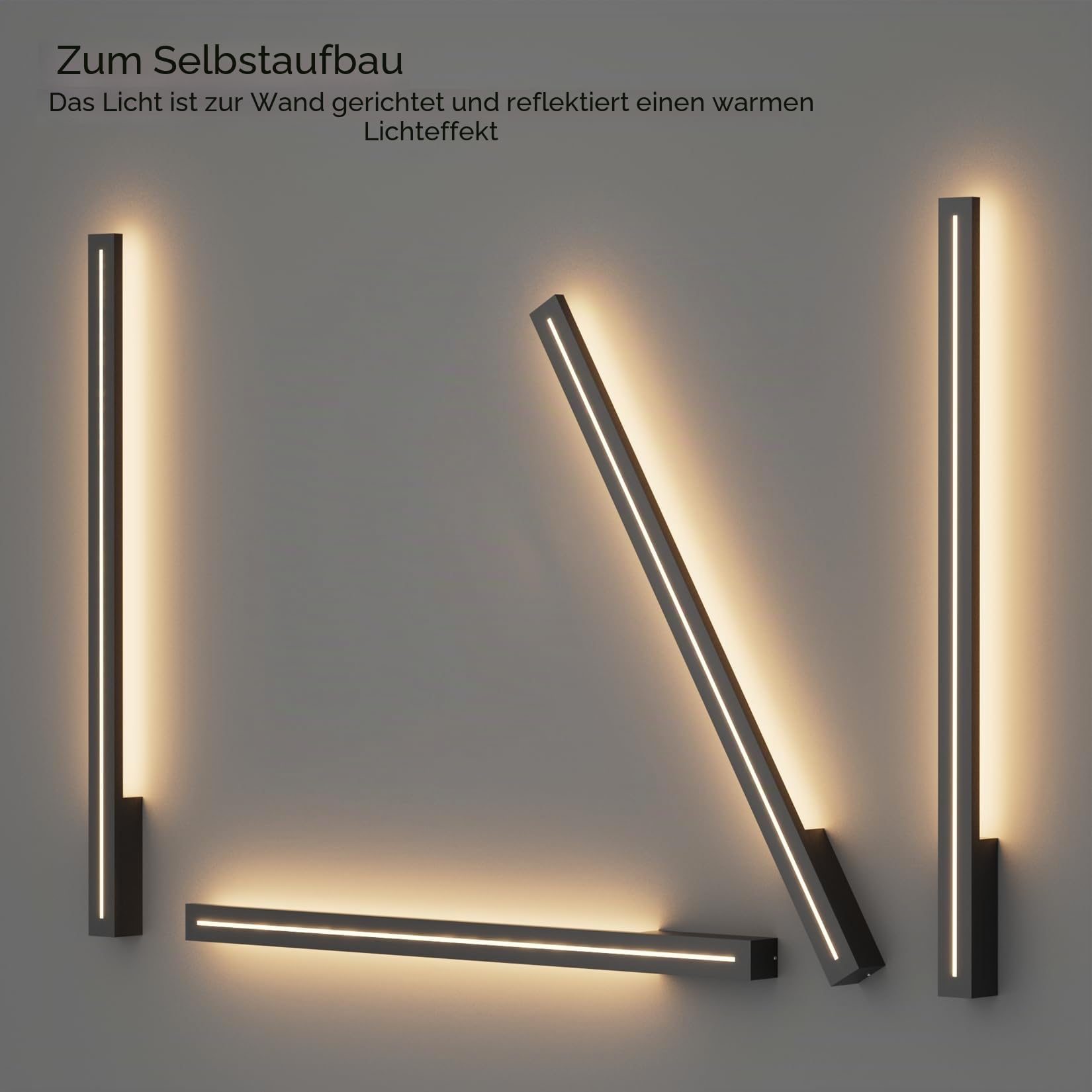 K-Bright 24W Lange Aussenlampe Modern Wandleuchte Warmweiß 3000K, Schwarz | Wasserdicht IP54, Aluminium Außenwandleuchte für Für Gärten, Terrassen, Wohnzimmer, Korridor, Treppen, 100CM/39.37IN