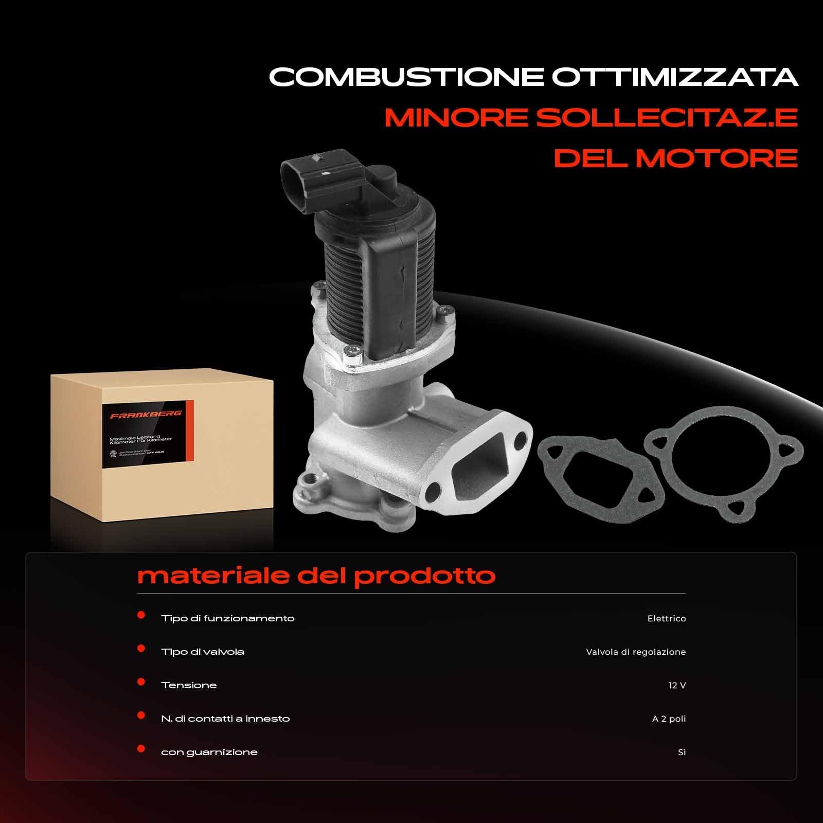 Frankberg Valvola EGR per il ricircolo dei gas di scarico 55192348
