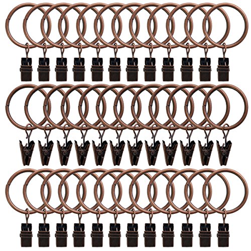36pcs Curtain Ring with Clips (Copper)