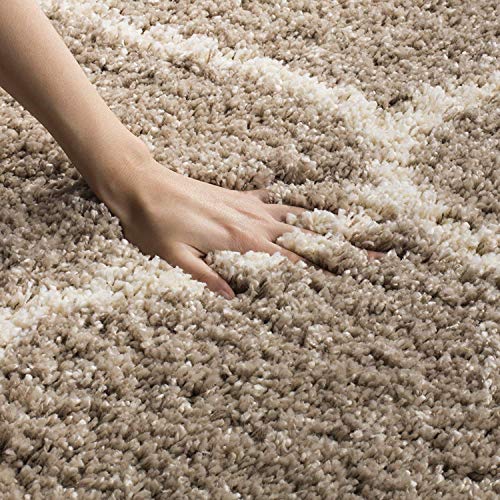 Image of Shaggy Rugs 12 x 15 Feet Soft and Cozy Carpet for Living Room & Hall, Bedroom, and Kids Room Non-Slip, High Pile, Machine Washable, Perfect for Any Room (Beige Ivory)