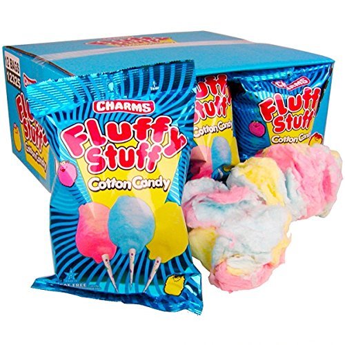 Fluffy Stuff Cotton Candy, 12Count Box of 1 oz Bags