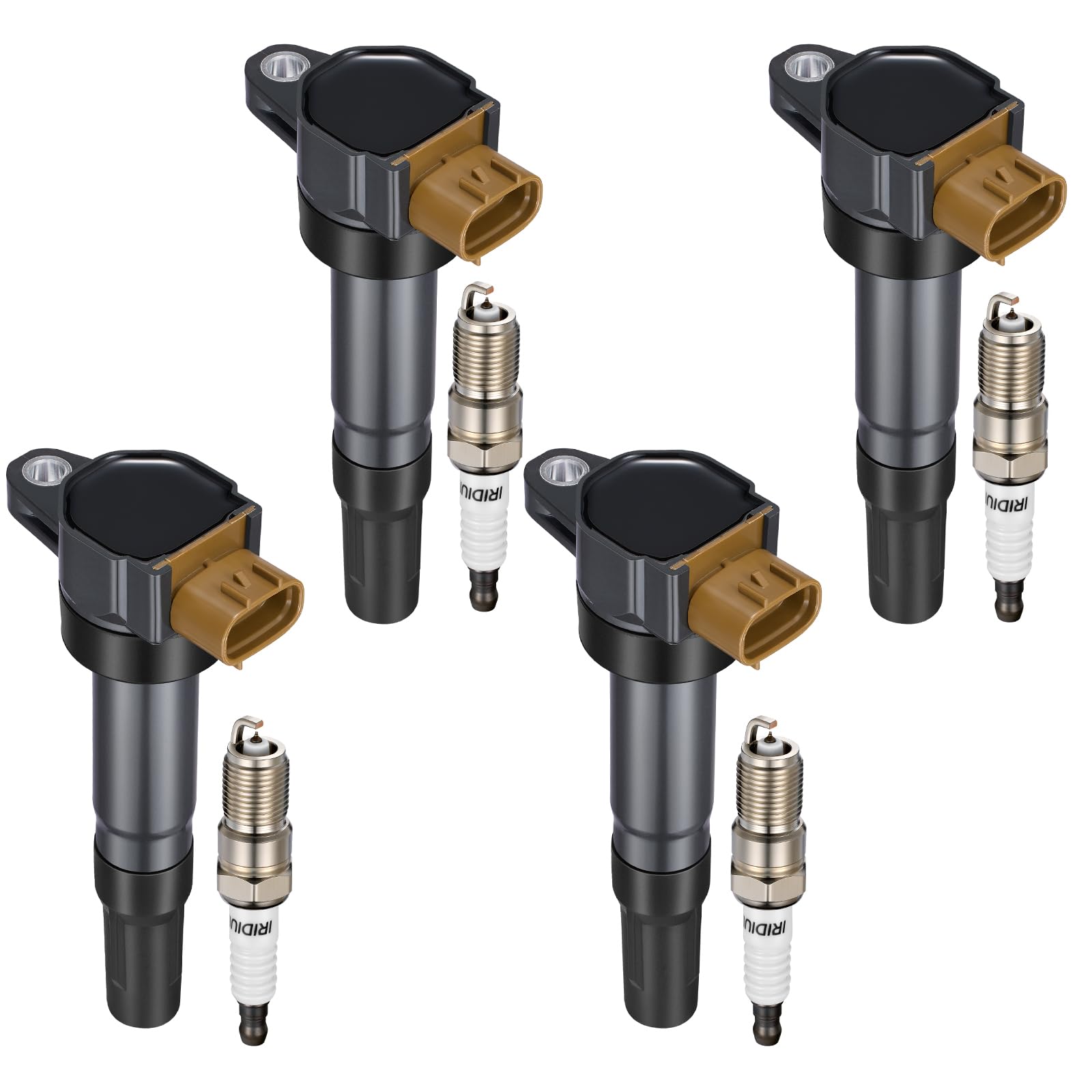4 Ignition Coils+ 4 Spark Plugs UF634/3340051K40/95712 for Suzuki