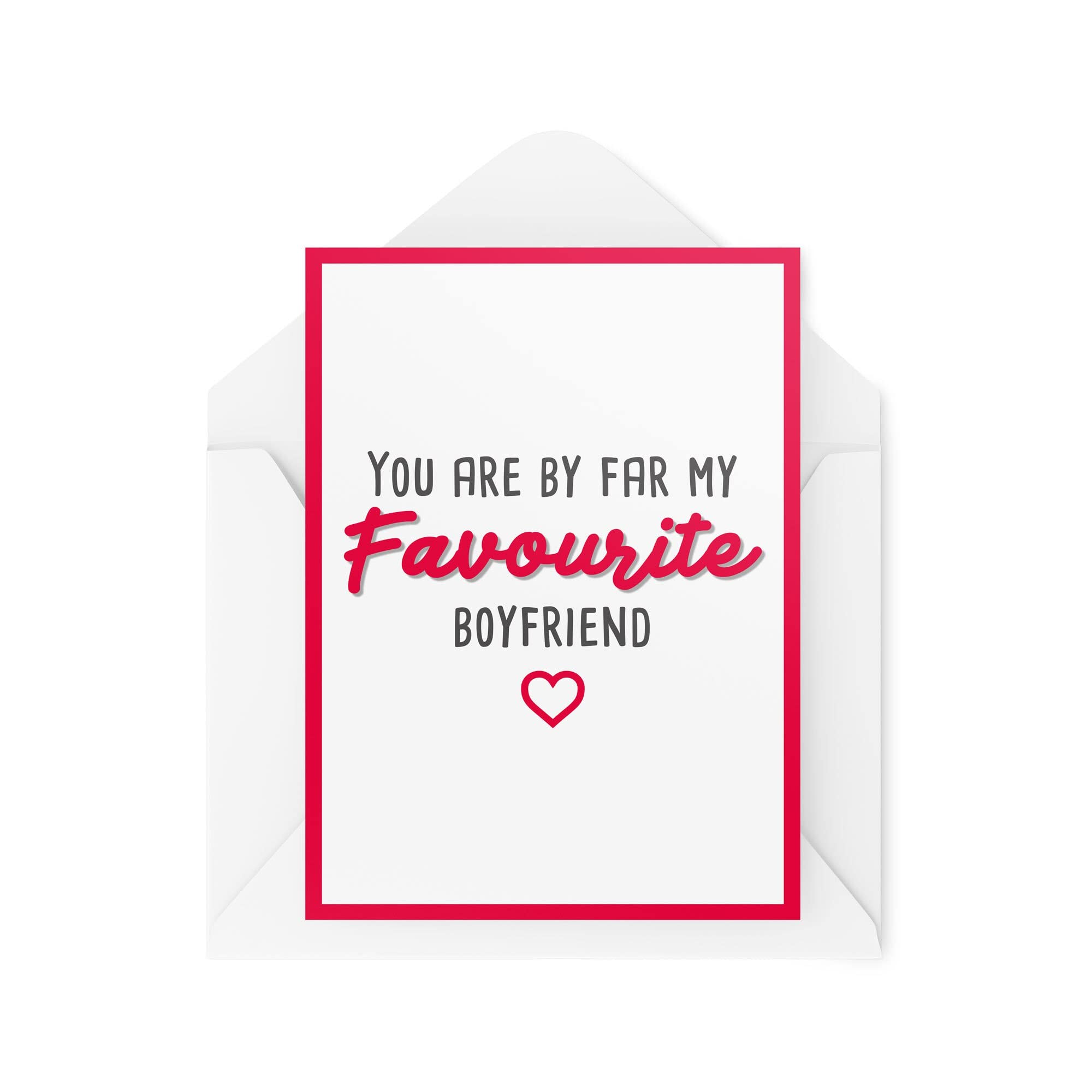 Funny Cards, Valentines Birthday Cards for Him, You're by Far My Favourite Boyfriend, Boyfriend Partner Fun Mens Cards, CBH412
