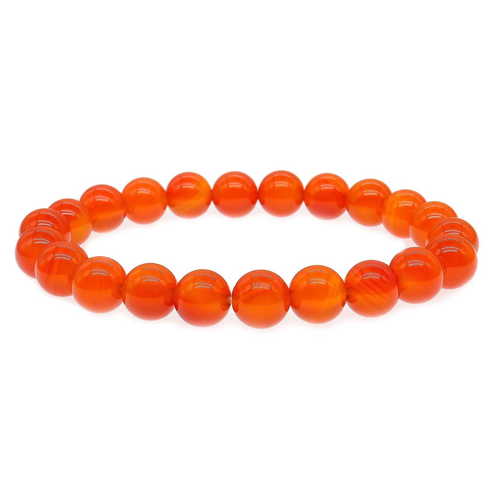 4-10mm Agate Crystal Bracelet Natural Agate Stone Bracelet for Women Orange Agate Bracelet Jewelry, Carnelian, acnelian-image-1