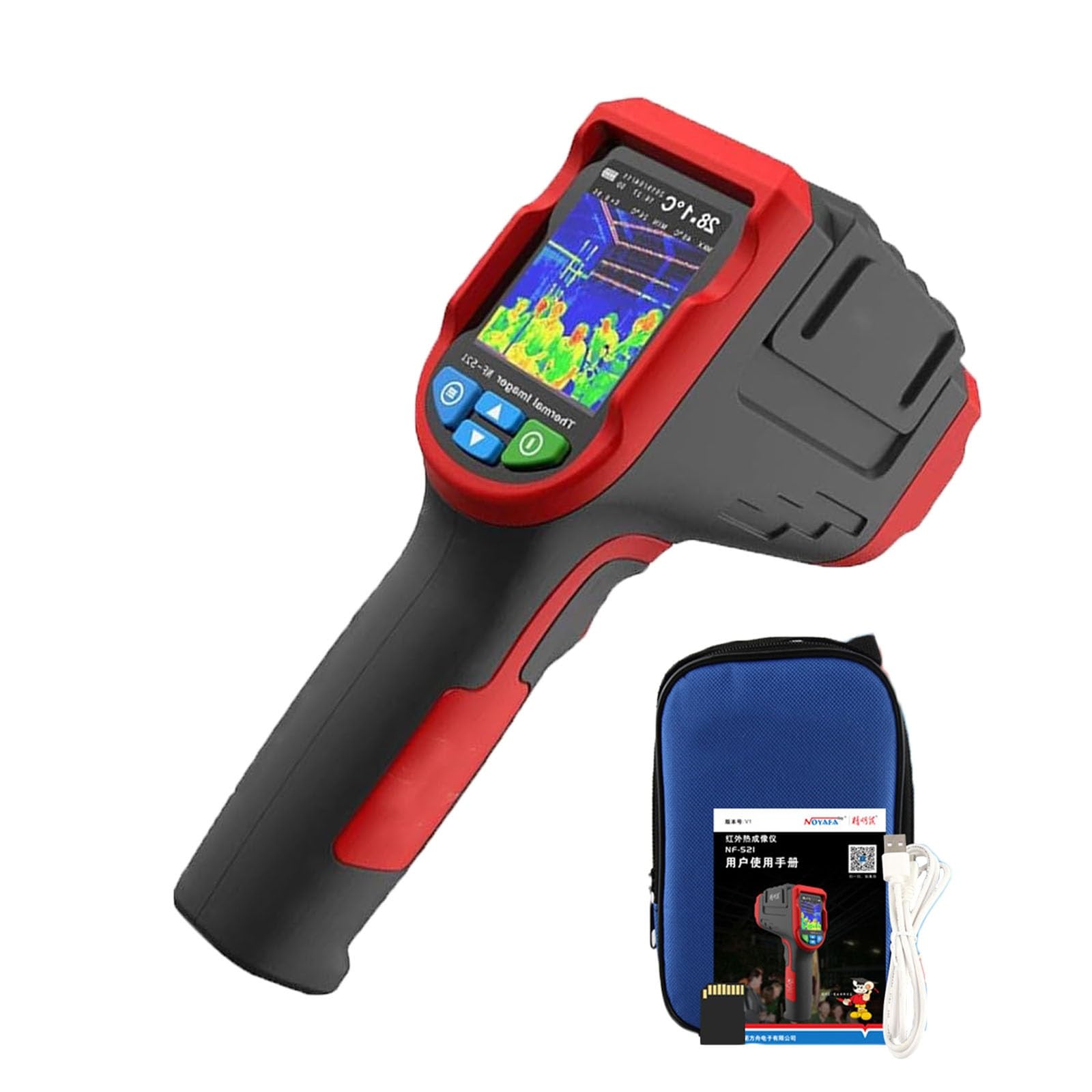 Thermal Imaging Camera 320x240 combinada con Infrared Thermometer Gun con batería de duración, memoria integrada y análisis de calor para construcción