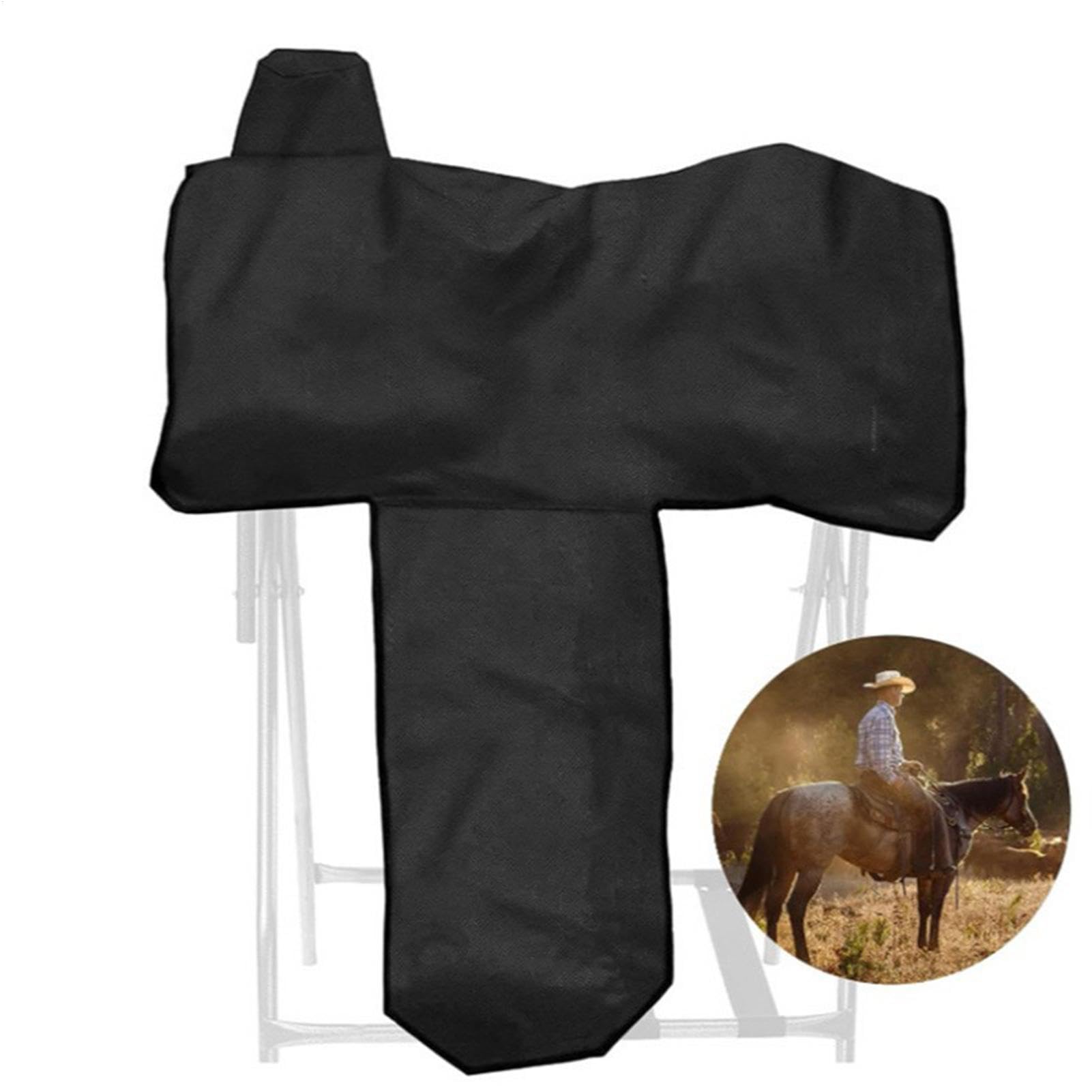 Funda de sillín Western Horse | Seguridad impermeable con 6 ligamentos elásticos: este sillín Western está diseñado para adaptarse correctamente y tiene 6 correas elásticas para protección contra el