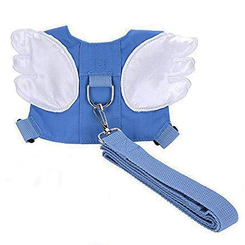 SNOWIE SOFT Baby Safety Walking Harness, Child Toddler Anti-Lost Belt Harness Reins With Leash Kids Assistant Strap Angel Wings Travel Haress For 1-3 Years Boys And Girls (Blue, 1 Count)-image-22