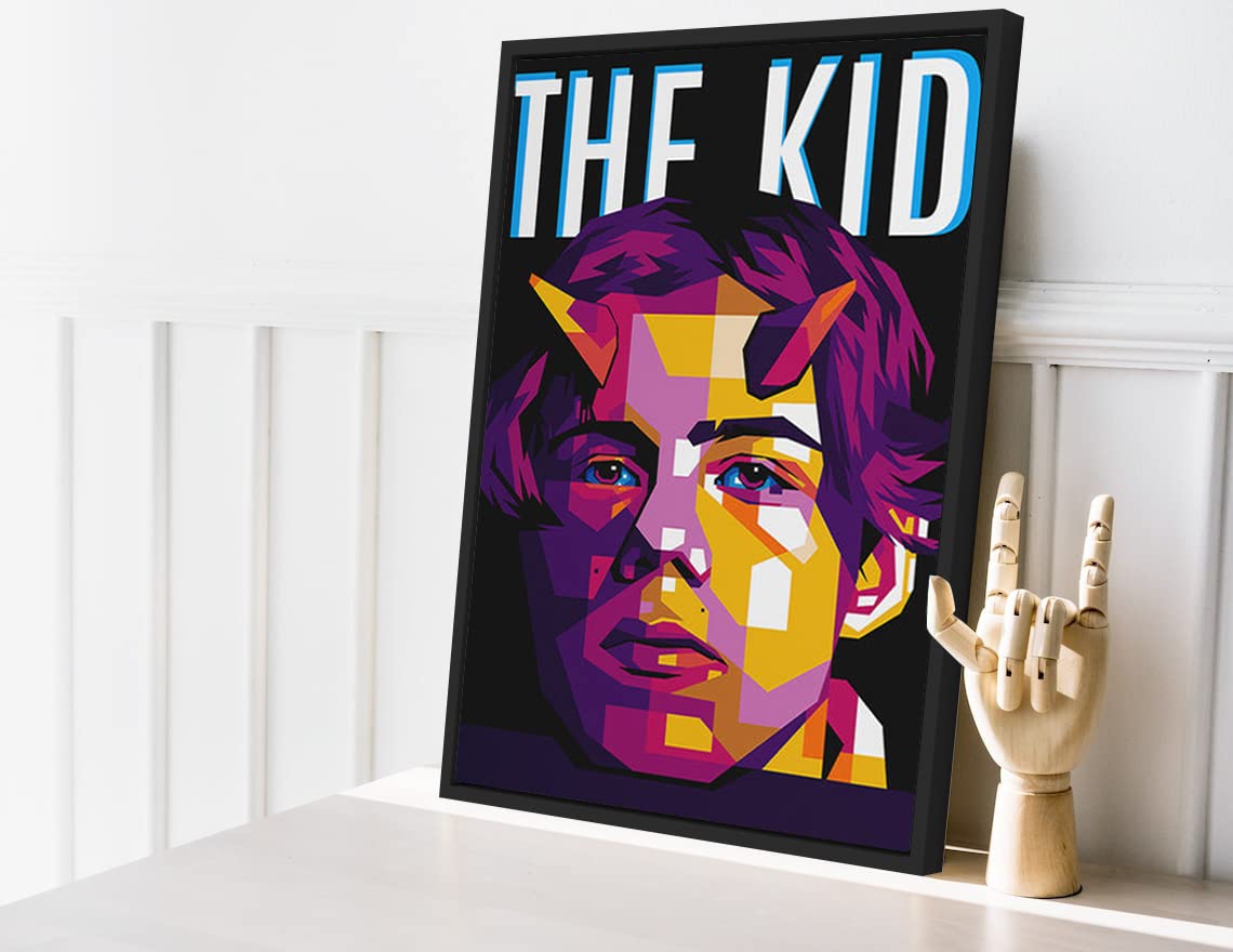 VERRE ART Printed Framed Canvas Painting for Home Decor Office Wall Studio Wall Living Room Decoration (14x22inch Black Floater) - THE KID LAROI