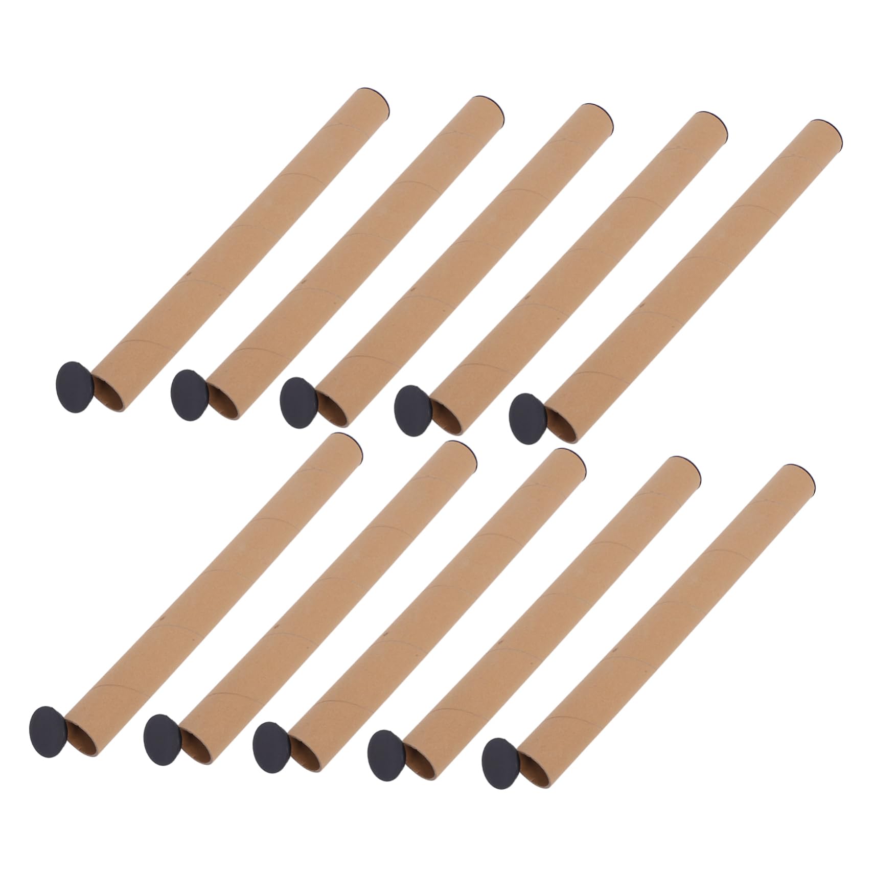 ABOOFAN Mailing Tubes Caps 10 Pcs Kraft Paper Poster Tube Document Storage Round Cardboard Mailers for Shipping Art Prints