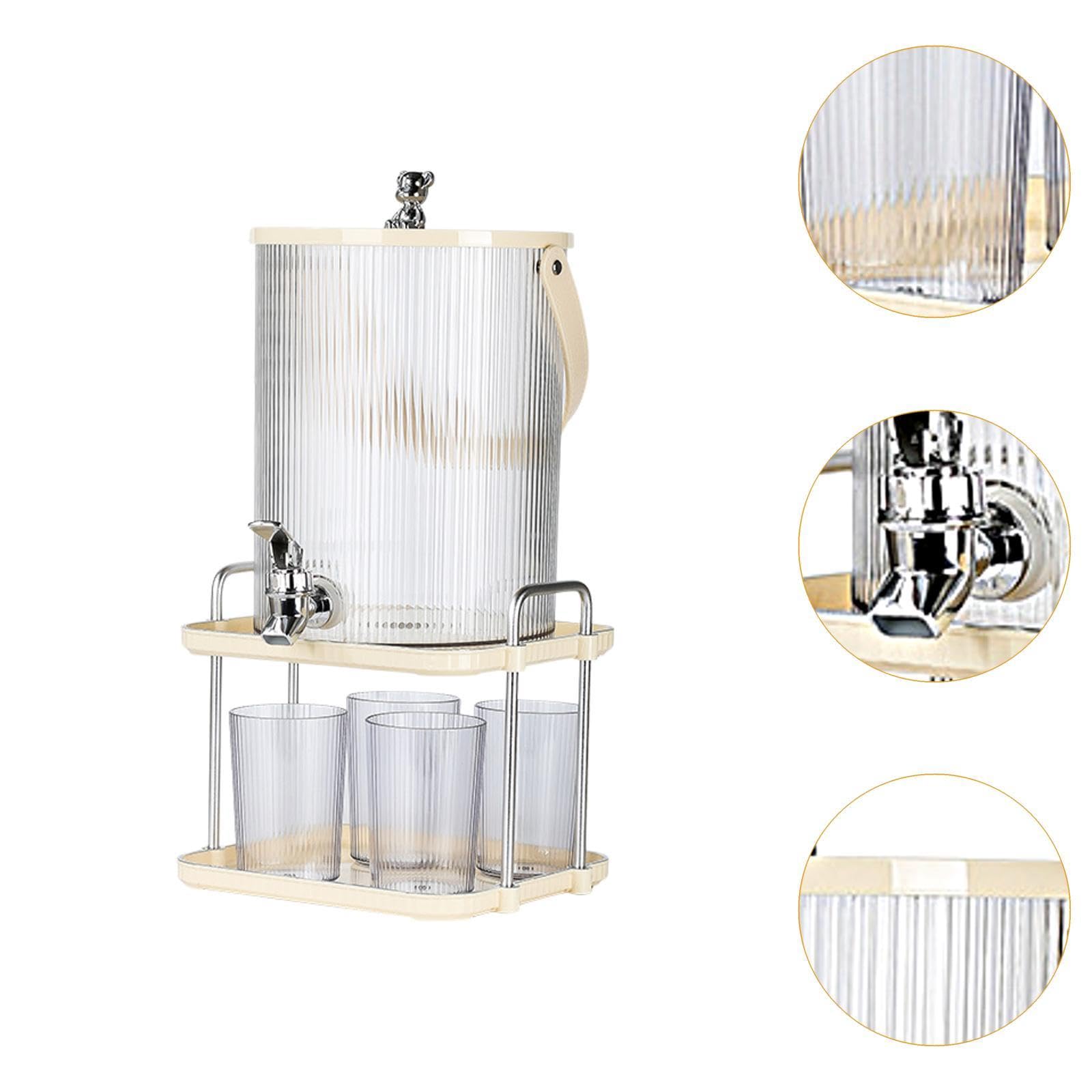 KESOTO Dispensador de Bebidas con Soporte para Bebidas Frías, Jugo Y, 5.0l