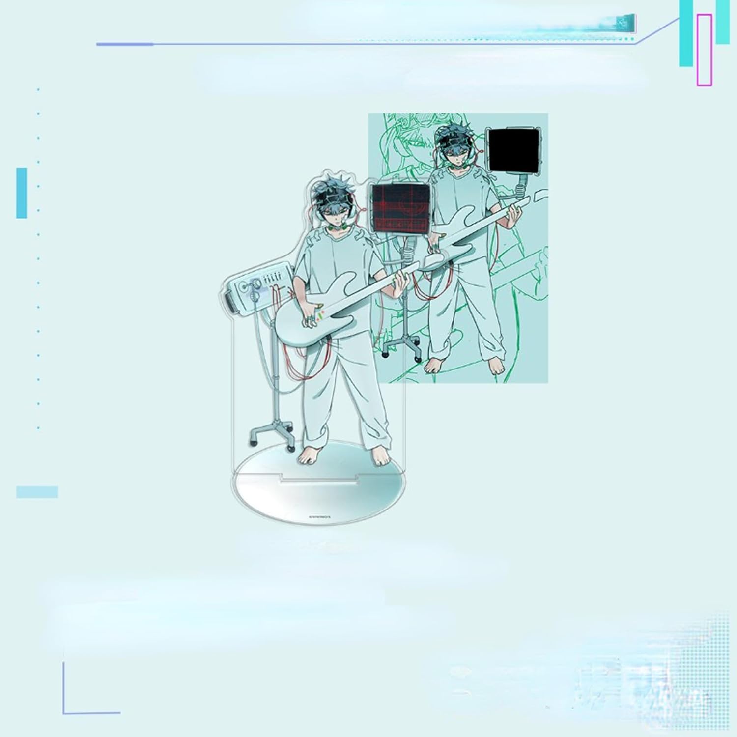 Anime Acrylic Stand, Cute Alien Stage Medical Handle Series Stand, Collectable Anime Character Figure for Alien Stage Fans Gifts (Till)