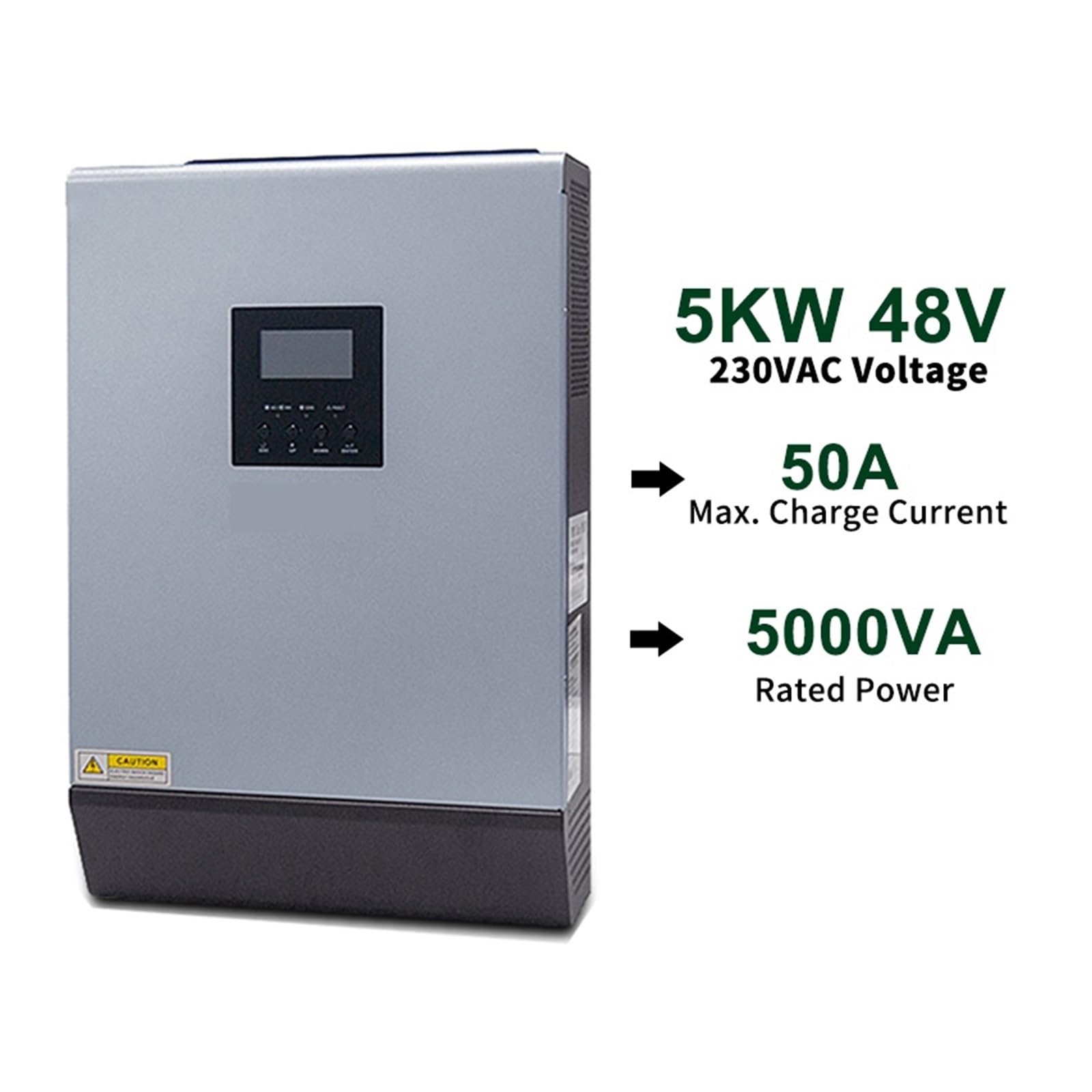 Inversor Solar HíBrido Inversor Solar Híbrido De Onda Sinusoidal Pura De 5KW Controlador De Carga Solar PWM 50A Incorporado Y Cargador De CA De 60A(SPL-5K)