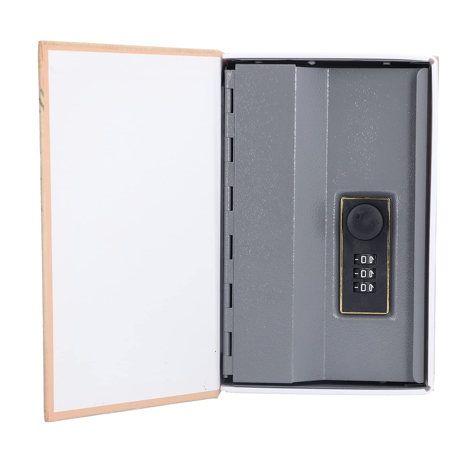 BORDSTRACT Buchsafe Box, Book Safe mit Zahlenschloss und Geldkassette Papierseiten getarnt als Buch Buchsafe Tresor Wertsachen Versteck für Büro und zu Hause 18 x 12 x 6 cm