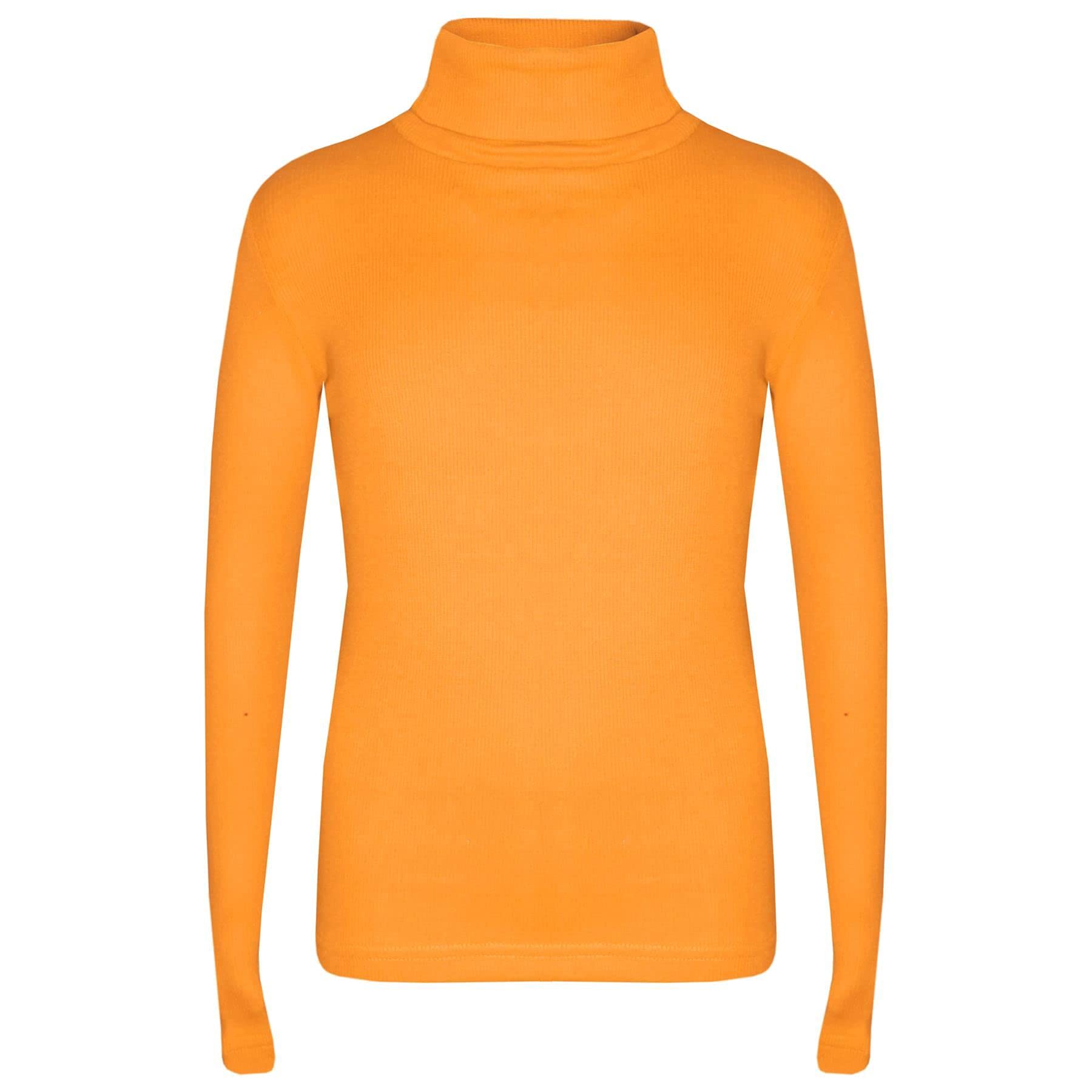 A2Z 4 Kids Kinder Mädchen Polo Hals T Shirt Top Designer Dicke Baumwolle Rollkragen Mode Lange Ärmel Tops Neu Alter 2 3 4 5 6 7 8 9 10 11 12 13 Jahre