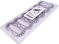 Vista 7 de Juego de 12 ganchos de cortina para baño de acero inoxidable cromado de la marca Uigos