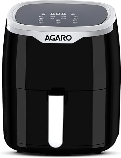 AGARO Galaxy Digital Air Fryer For Home, 4.5L, Electric Air Fryer, Convection Oven, 1400W, 7 Preset Programs & Reheat, 360 Degrees Air Circulation,…