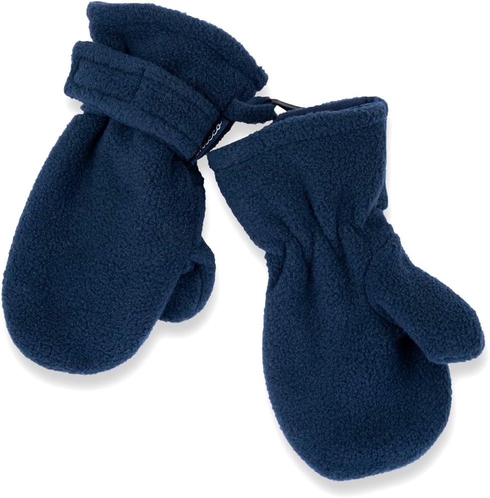 Chicco Manoplas + Gorro reversible azul con suave algodón protector 2