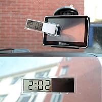 Vista 4 de Eaglerich 1 unids peso ligero durable transparente coche electrónico reloj pantalla LCD digital con lechón más nuevo reloj LCD reloj