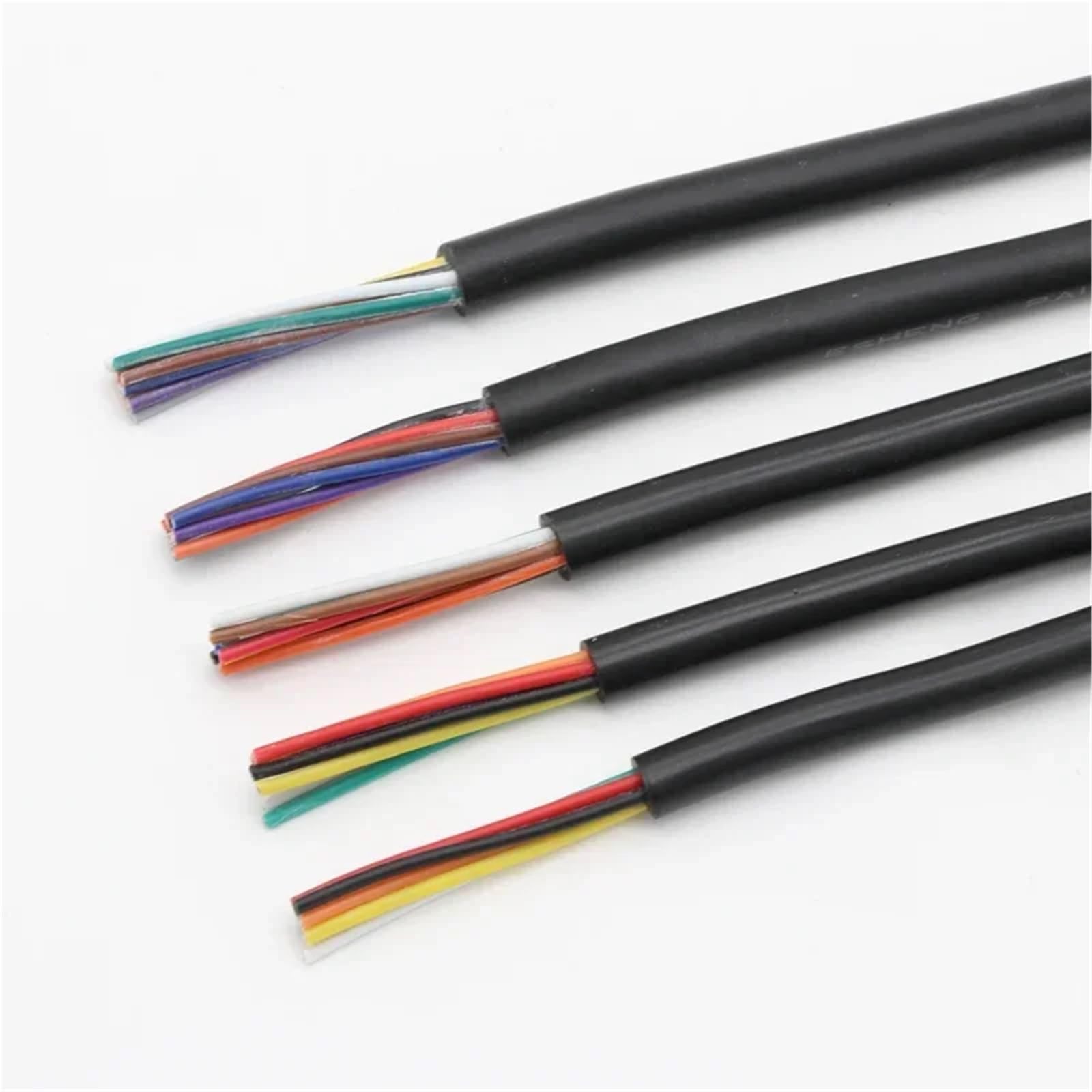 10M UL2464 Drut miedziany 30 28 26 24 22 20 18 16 14AWG Osłona kanału PCV 2 3 4 5 6 7 8 9 10 rdzeni Izolacja Kabel sterujący sygnałem(Black,18AWG 10METERS_8 CORES)