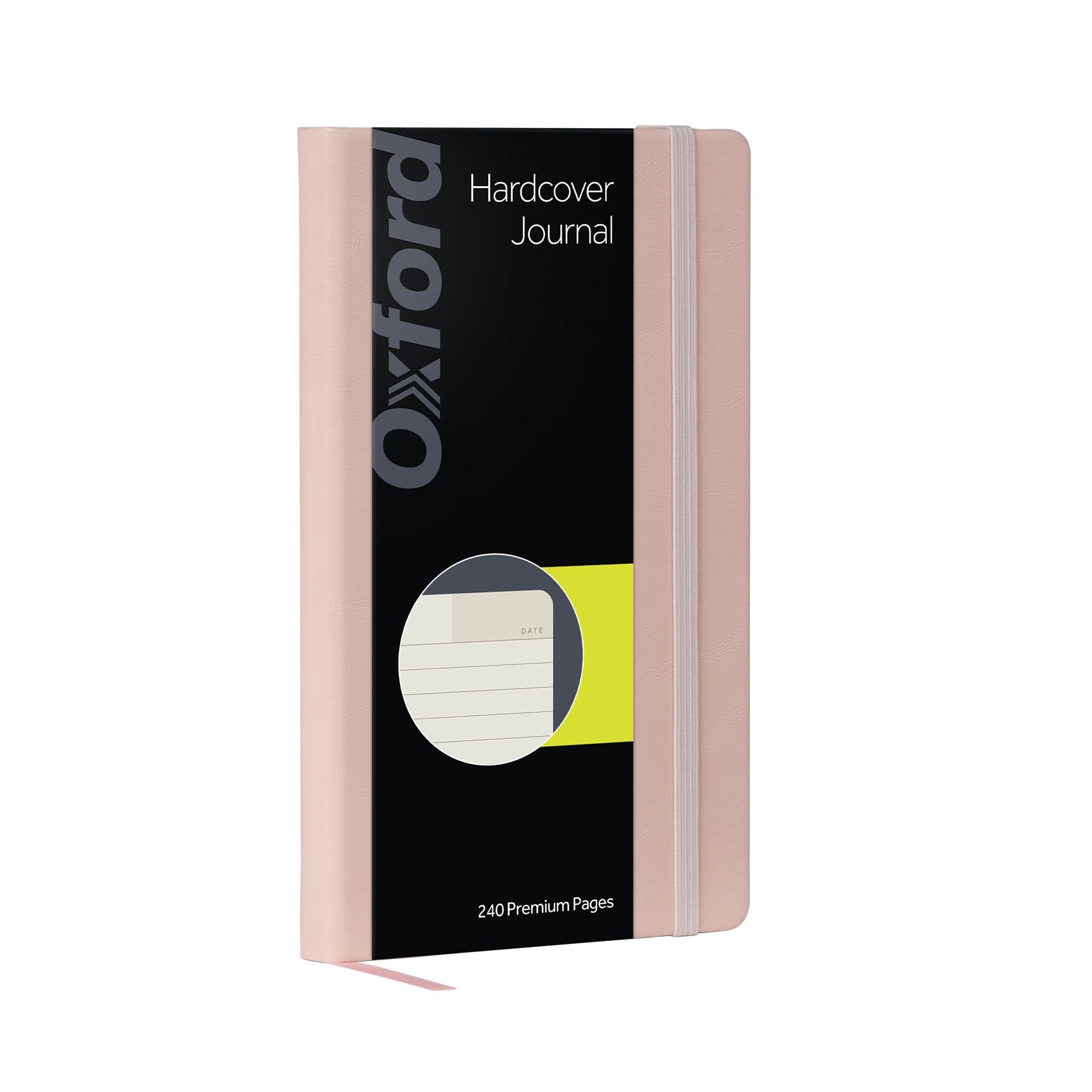 Oxford Journal, Lined Writing Notebook, Writer's Journal, Classic Notebook for School or Office, 240 Pages, 5" x 8.25", Hardcover, Blush (75501)