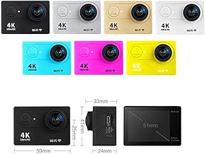 AG Portable Action Cameras H9 12Mp 4K Wifi Waterproof Motion Cam 170 Degree Super Wide-Angle Lens with Rechargeable Battery and Mounting Kit AG Portable Action Cameras H9 12Mp 4K Wifi Waterproof Motion Cam 170 Degree Super Wide-Angle Lens with Rechargeable Battery and Mounting Kit