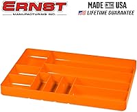 Vista 8 de Bandeja organizadora para herramientas de garaje Ernst Manufacturing, naranja, 10 compartimentos