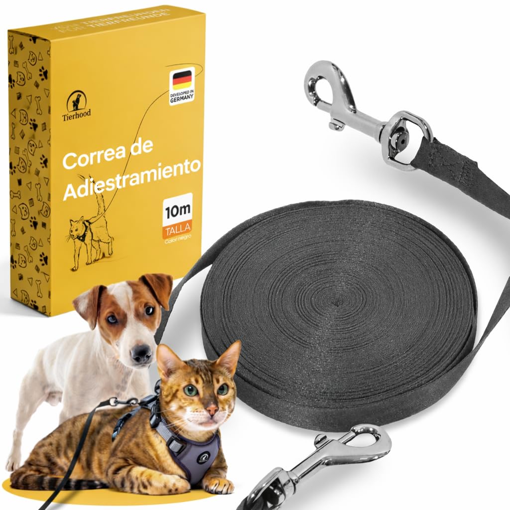 Tierhood Recall Lead for Cats and Small Dogs 10 m / 15 m for Small Dogs
