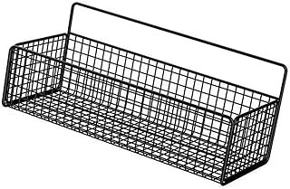 Drahtkorb, Hängende Aufbewahrungskorb Tragbarer Eisendraht -Lagerbestand Rack Wand Hanges Lager Rack Hanges Korb für Badezimmer Küche (BLACK)