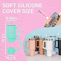 Vista 5 de Stanley Cup - 5 fundas de paja para Stanley Cup de silicona adecuadas para popotes reutilizables, cubierta de popote Stanley de colores variables