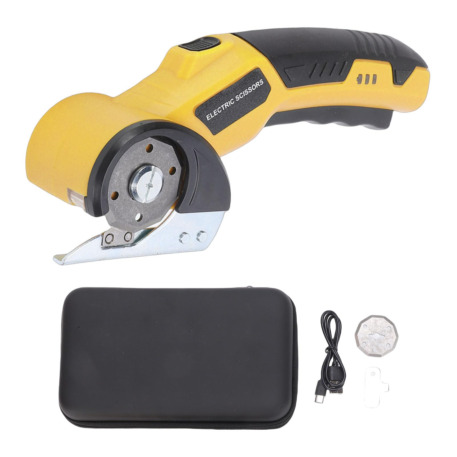 carton électrique Rechargeable, Boîte Portable avec Lumière LED pour Couper le Papier Peint 1/4 (Jaune)