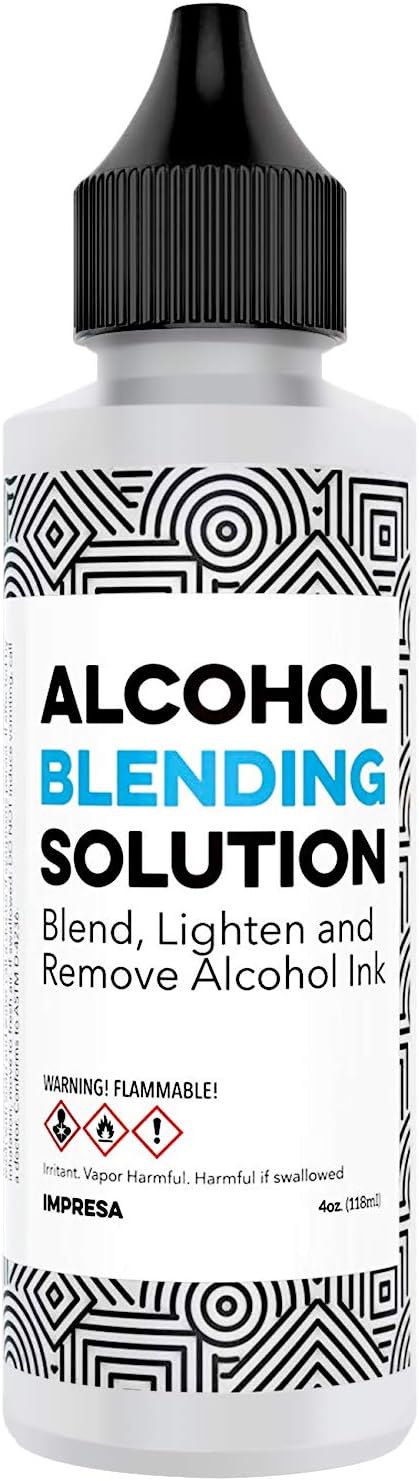 4 oz Alcohol Blending Solution –Multipurpose – Made in USA - for All Brands Including Compatible with Adirondack (R) Alcohol Ink Colors