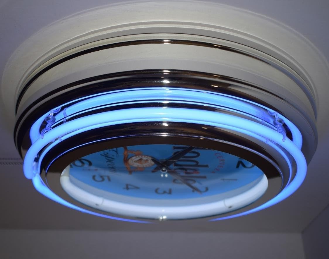 Cerveza Modelo Especial Beer Logo 15" Blue Double Neon Clock Man Cave Pub Decor