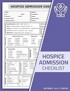 Hospice Admission Checklist: Hospice Nurse Admission Assessment Forms | Hospice Intake Checklist Notebook
