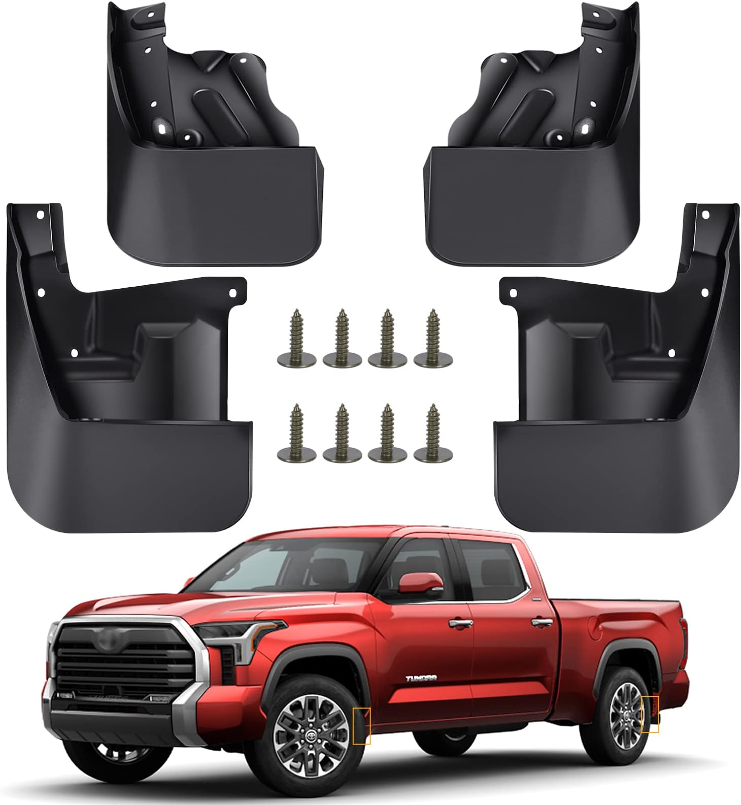 Mud Flaps Kit for 2024 Toyota Tundra Accessories 2022 2023
