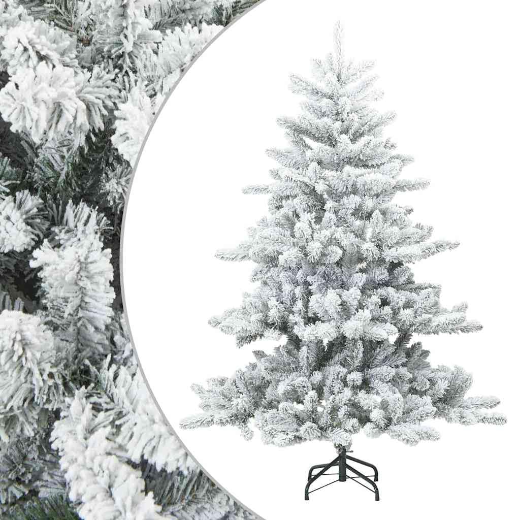 Künstlicher Weihnachtsbaum, Weiß, 150 cm, PVC und Stahl, mit Ständer