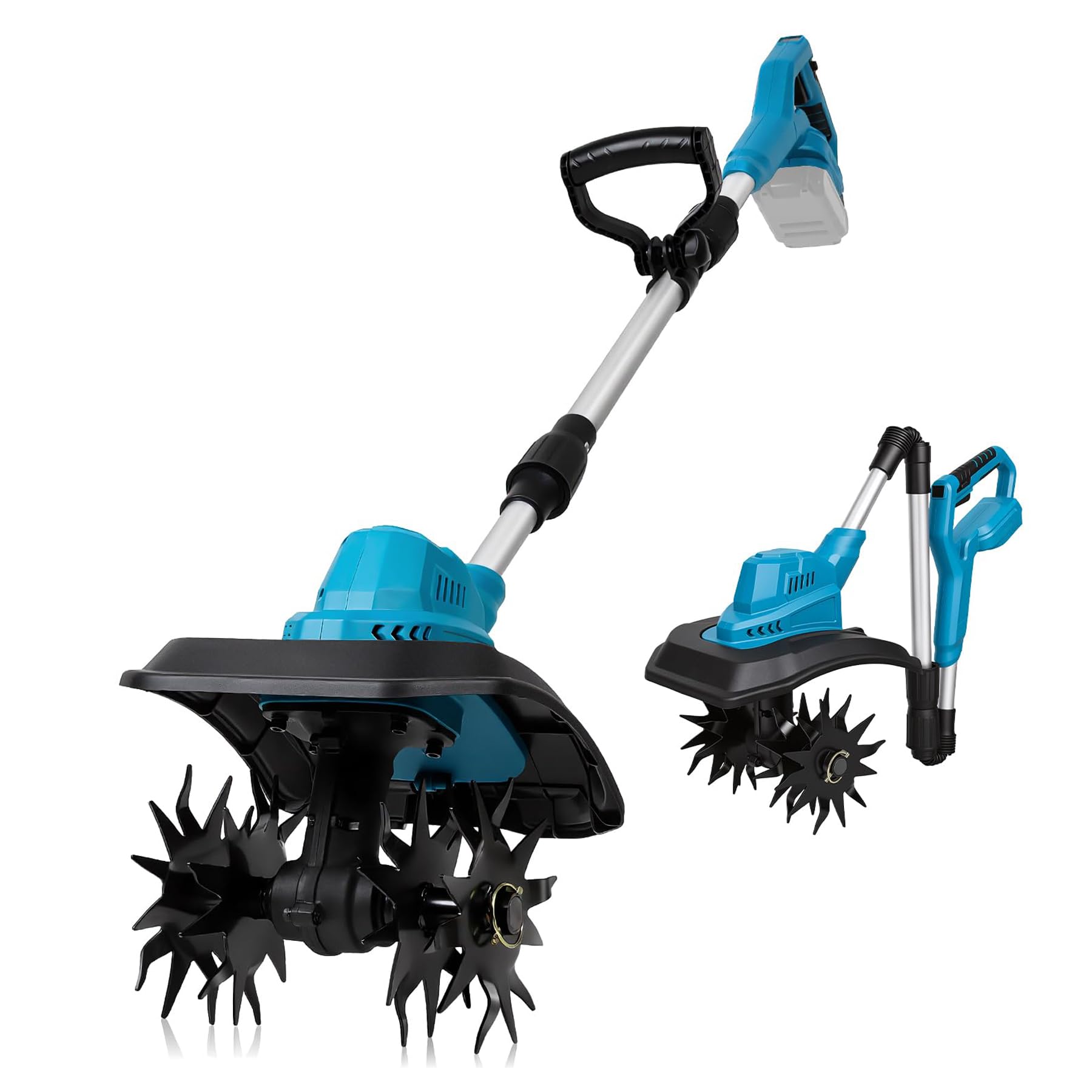 Cordless Tiller Cultivator Compatible with Makita 18V Battery (Tool Only)